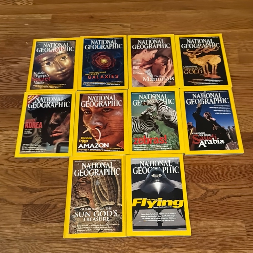 National Geographic 2003 with Maps - Missing March and May Issues